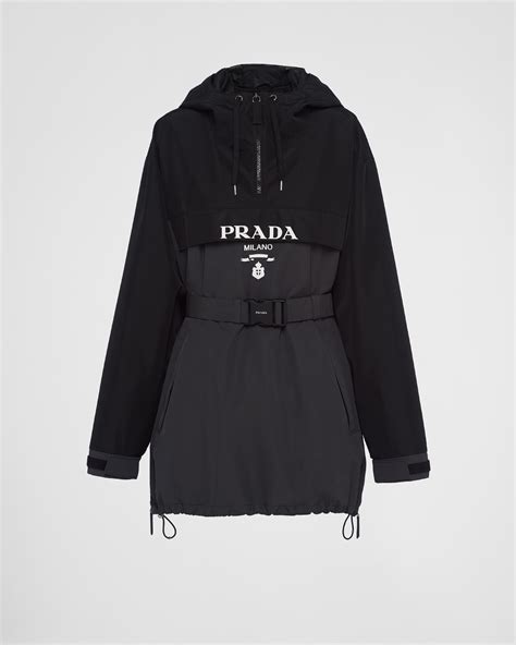 Smoky Grey/black Technical Fabric Anorak .